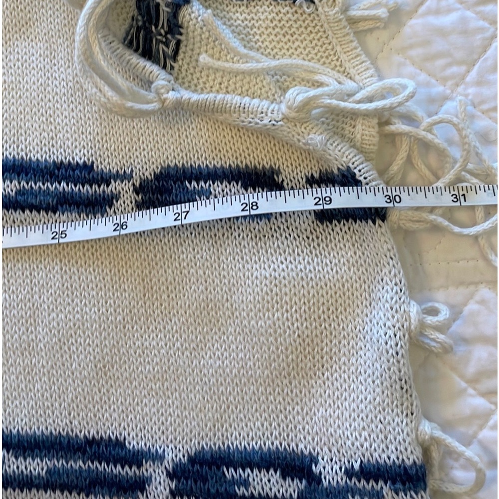 XL CHAPS DENIM CO WESTERN STYLE PONCHO V-NECK SWEATER Armholes RalphLaurenCo.NWT - Picture 6 of 16
